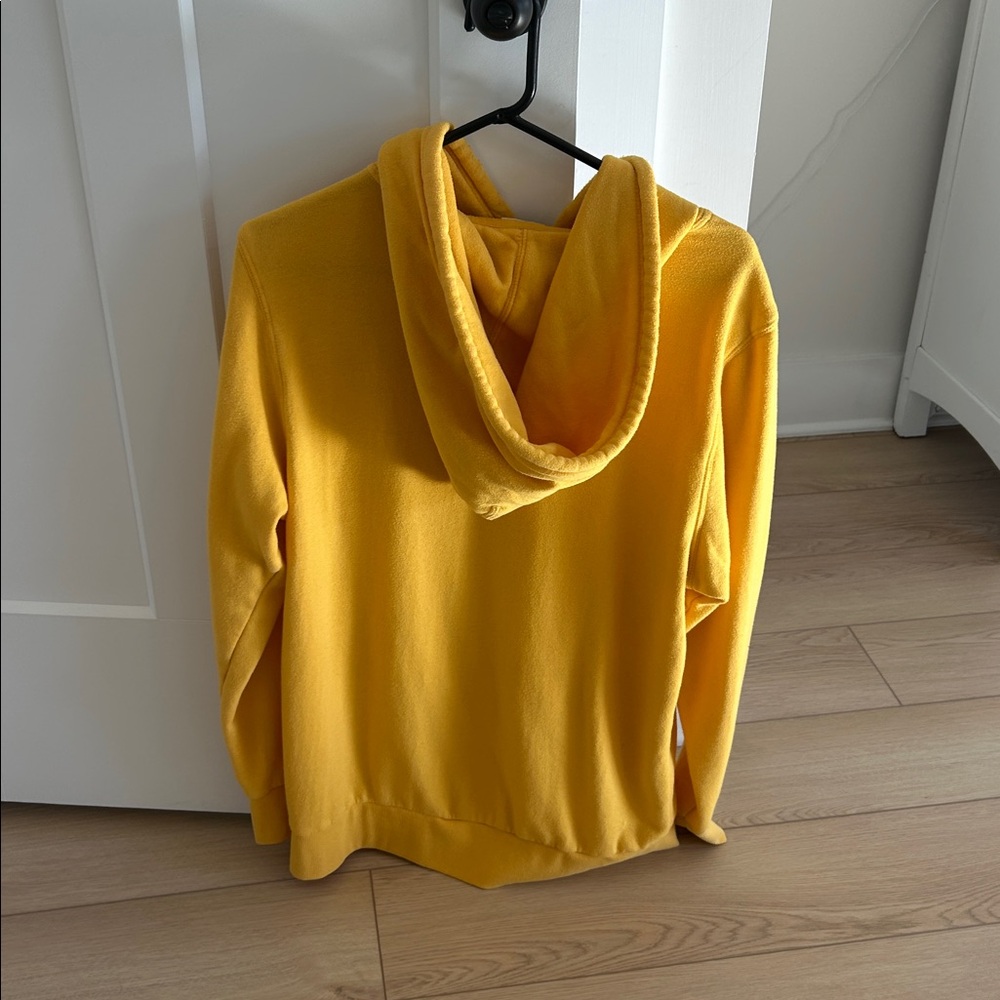 Yellow Hoodie with Red Heart KC Design Charlie Hustle - Picture 2 of 3